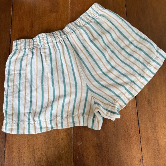 Madewell Linen Blend Track Shorts Striped W Med Casual Relaxed Pockets‎ Vacation - Picture 7 of 14